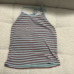 red,green and white halter top